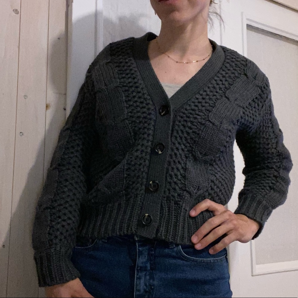 Oversized Chunky cable knit cardigan